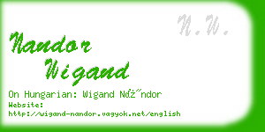 nandor wigand business card